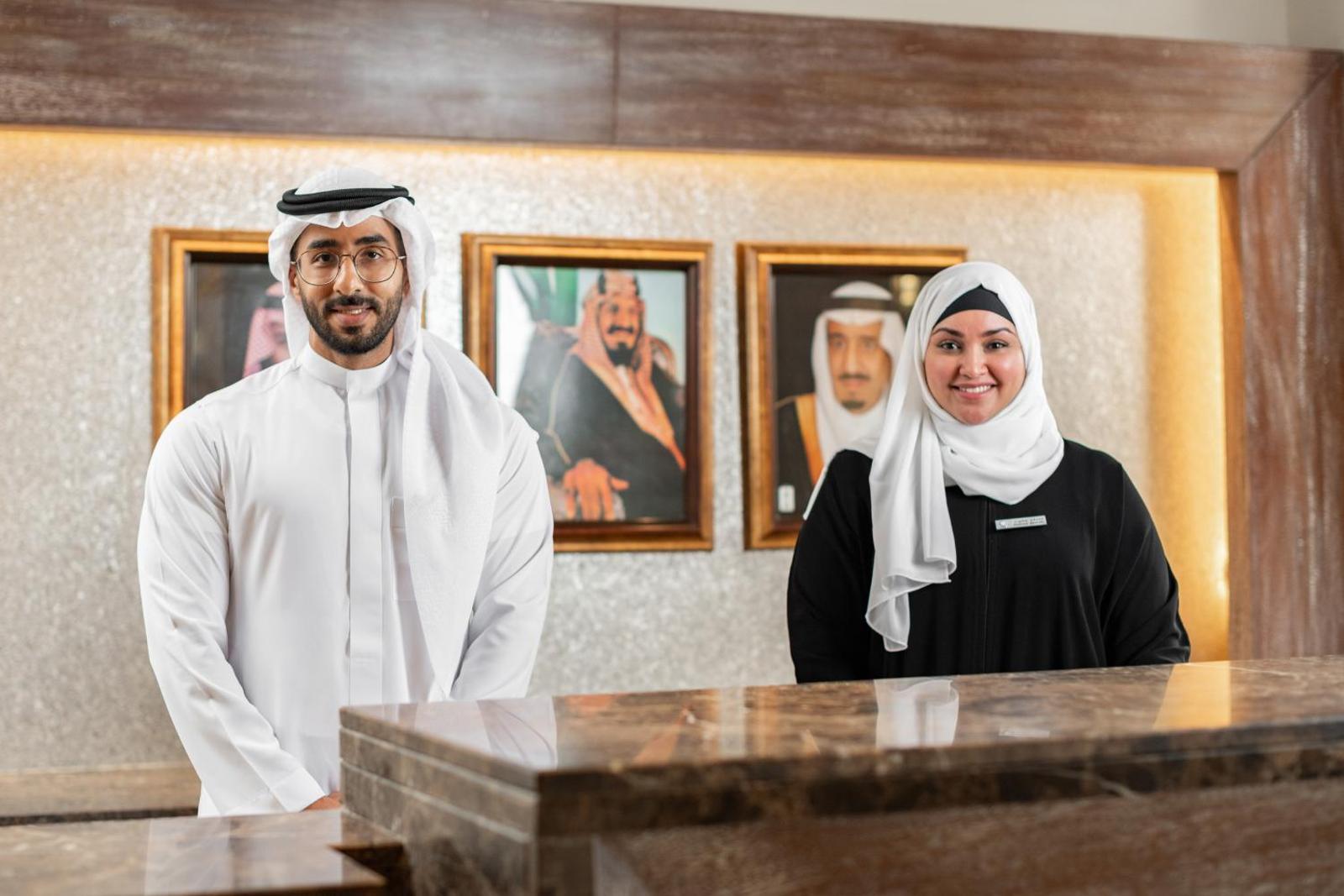 Friendly reception staff at Anjum Hotel Makkah Saudi Arabia